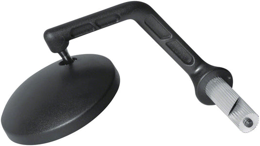 Delta Premium Bar End Mirror - Black High Rise Arm With Ball & Socket