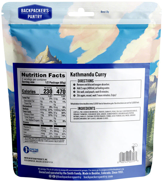 Backpacker's Pantry Kathmandu Curry - 2 Servings