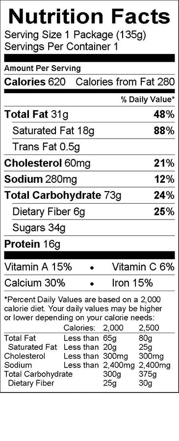 2 Pack Backpacker's Pantry Granola with Organic Blueberries and Milk: 1 Serving