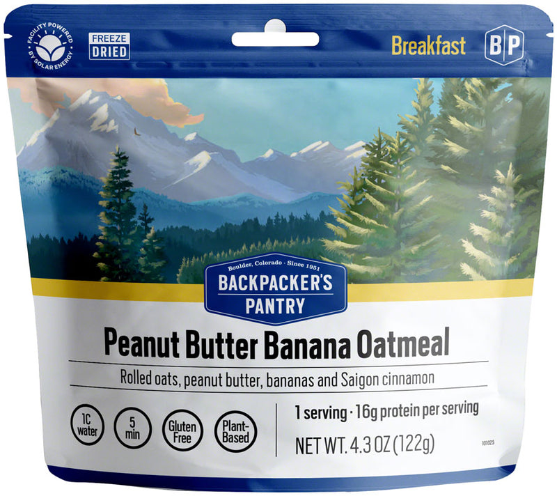 Load image into Gallery viewer, Backpacker&#39;s-Pantry-Peanut-Butter-and-Banana-Oatmeal-Camping-and-Bikepacking-Food-OF1078
