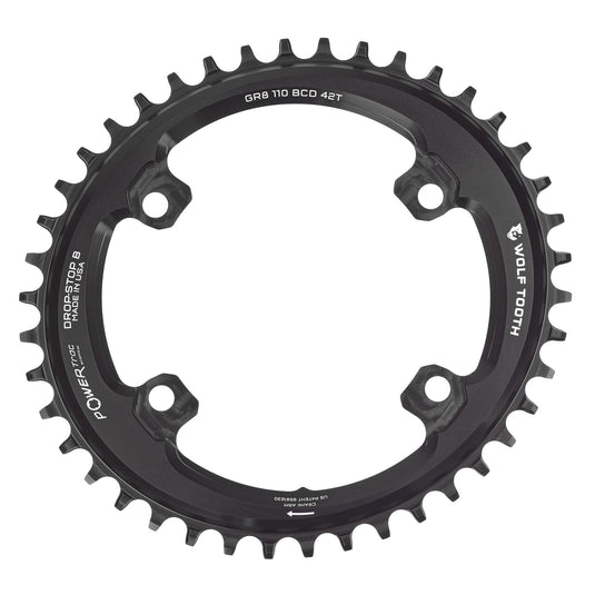 Wolf Tooth Oval 110 BCD Asymmetric 4-Bolt Chainrings for Shimano GRX Cranks