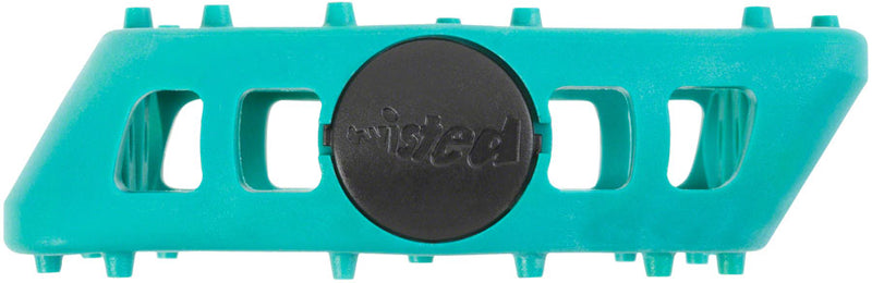 Load image into Gallery viewer, Odyssey Twisted PC Pedals 9/16&quot; Chromoly Composite In-Mold Pins Billiard Green
