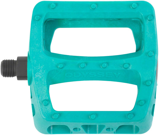 Odyssey Twisted PC Pedals 9/16" Chromoly Composite In-Mold Pins Billiard Green