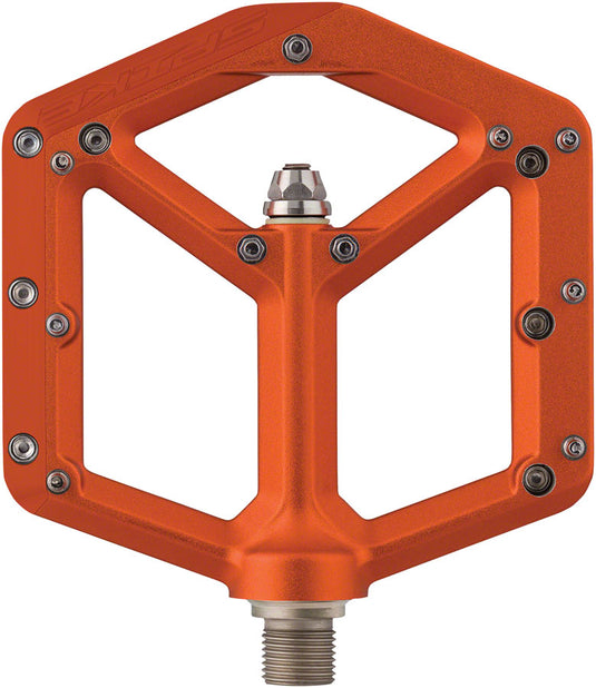 Spank Spike Mountain Bike Platform Pedals 9/16" Alloy 20 Replaceable Pins Orange