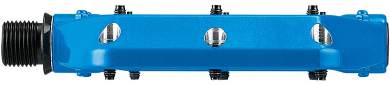 Load image into Gallery viewer, Spank Spoon DC Platform Pedals 9/16&quot; Concave Alloy Replaceable Pins Bright Blue
