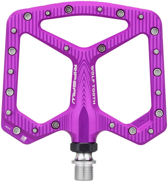 Wolf Tooth Ripsaw Aluminum Pedals - Platform, Aluminum, 9/16", Ultraviolet Purple