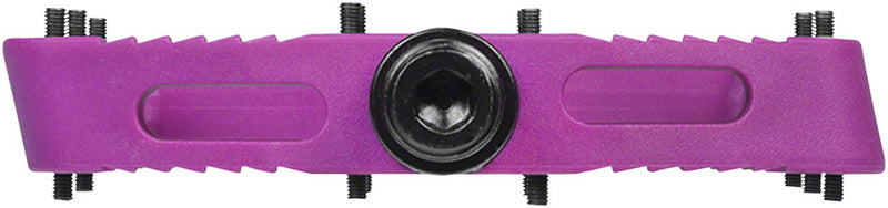 Load image into Gallery viewer, SDG Comp Platform Pedals 9/16&quot; Axle Composite Body 18 Replaceable Pins Purple
