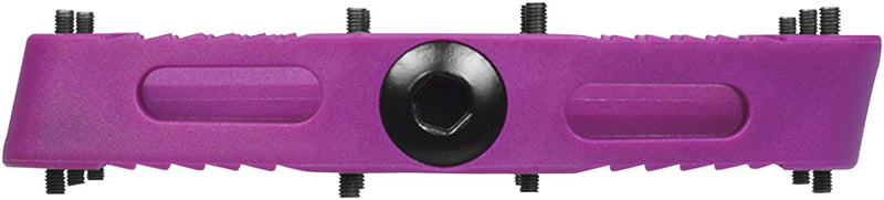 Load image into Gallery viewer, SDG Comp Platform Pedals 9/16&quot; Axle Composite Body 18 Replaceable Pins Purple
