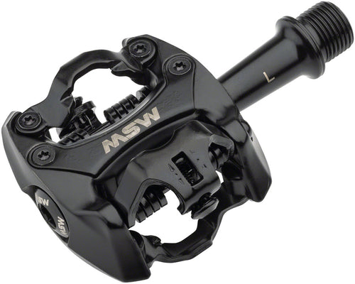 MSW-Flash-II-Pedals-Clipless-Pedals-with-Cleats-Aluminum-Chromoly-Steel-PEDL1836-Bicycle-Pedals