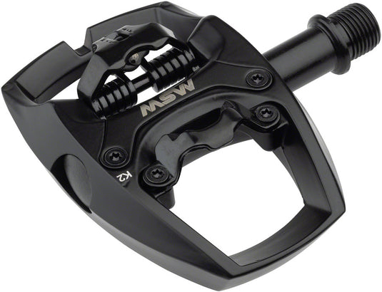 MSW-Flip-I-Pedals-Clipless-Pedals-with-Cleats-Aluminum-Chromoly-Steel-PEDL1837-Bicycle-Pedals