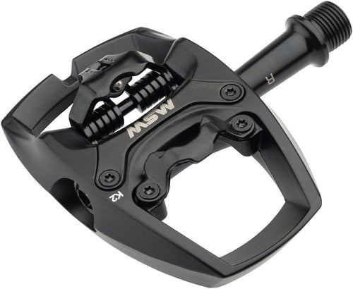 MSW-Flip-II-Pedals-Clipless-Pedals-with-Cleats-Aluminum-Chromoly-Steel-PEDL1838-Bicycle-Pedals