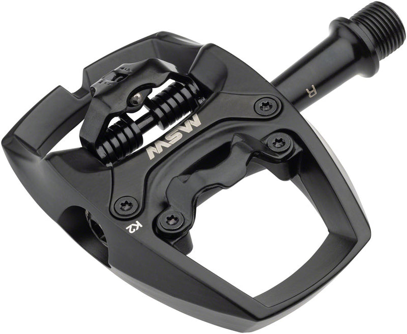 Load image into Gallery viewer, MSW-Flip-II-Pedals-Clipless-Pedals-with-Cleats-Aluminum-Chromoly-Steel-PEDL1838-Bicycle-Pedals
