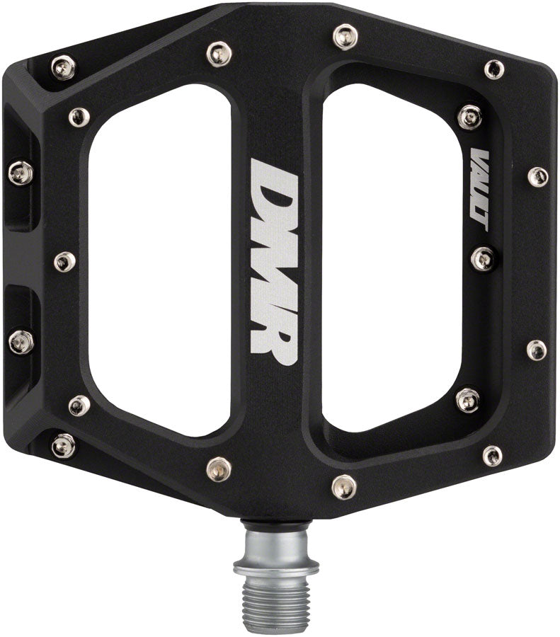 Load image into Gallery viewer, DMR Vault Platform Pedals 9/16&quot; Concave Alloy Body Removable Pins Sandblast Blk
