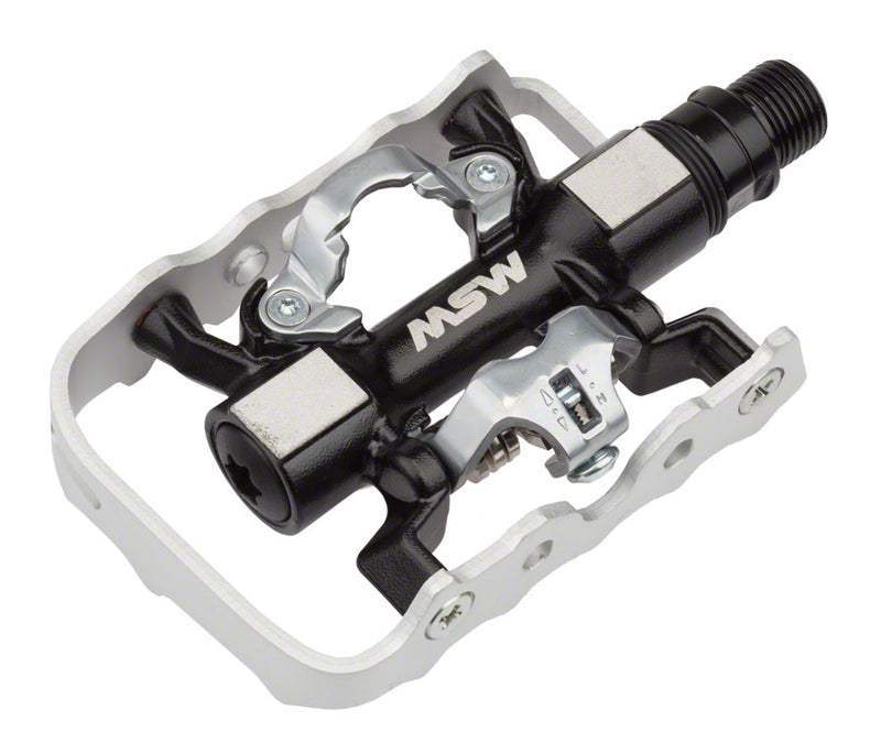 Load image into Gallery viewer, MSW-CP-200-Pedals-Clipless-Pedals-with-Cleats-Aluminum-Chromoly-Steel-PD3601-Bicycle-Pedals
