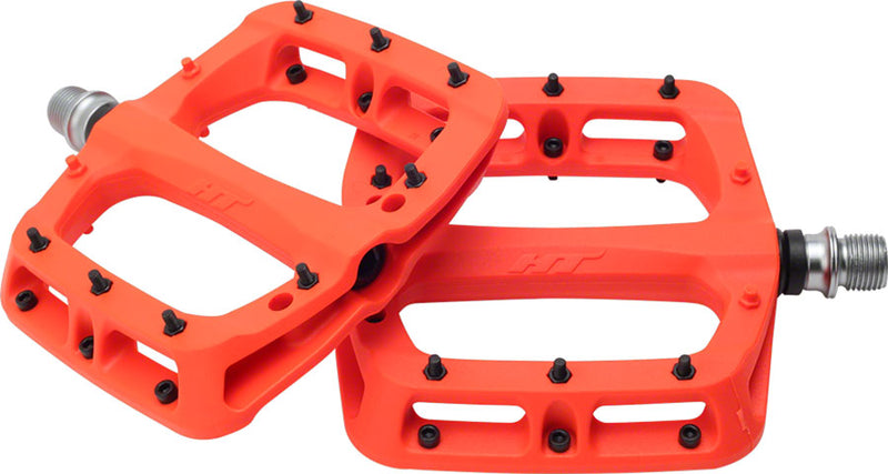 Load image into Gallery viewer, HT PA03A Nano-P Pedals - Platform, Composite, 9/16&quot;, Neon Orange
