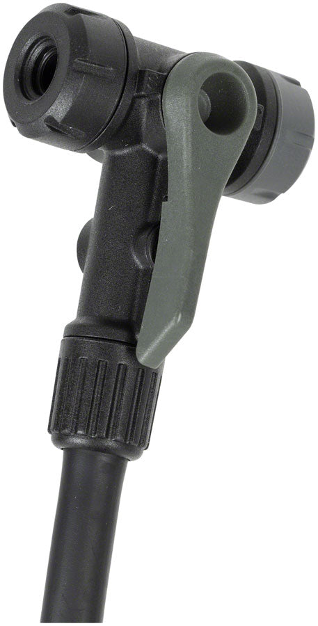 Topeak Joeblow Mountain II Floor Pump - Steel Barrel / Plastic Base, 3.5" Gauge, 60 Psi /4 Bar, Twinhead