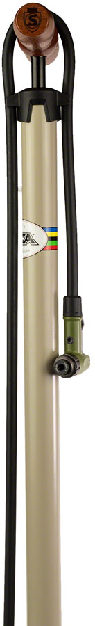 Silca Terra Floor Pump - Aluminum Barrel, 2-Stage Gauge, 120psi, Gray