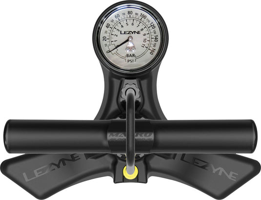 Lezyne Macro Floor Drive Pump Gloss Black 160 PSI Max Composite Base ABS-1 Chuck