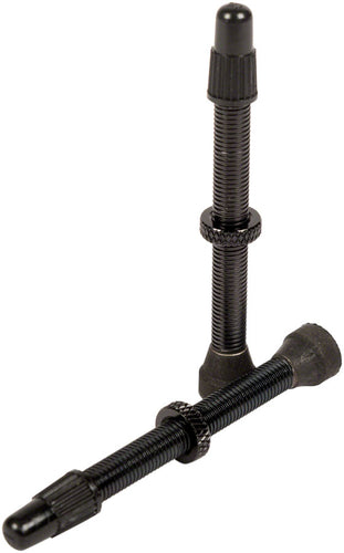 Stan's Alloy Valve Stems - 55mm, Pair, Black