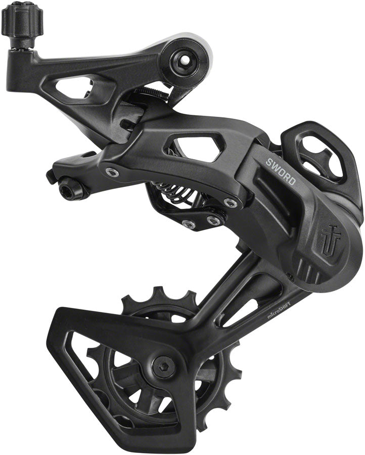 Load image into Gallery viewer, microSHIFT Sword Black 1x9-Speed Groupset - Includes Brake/Shifters, Rear Derailleur Medium Cage, 11-42t Cassette
