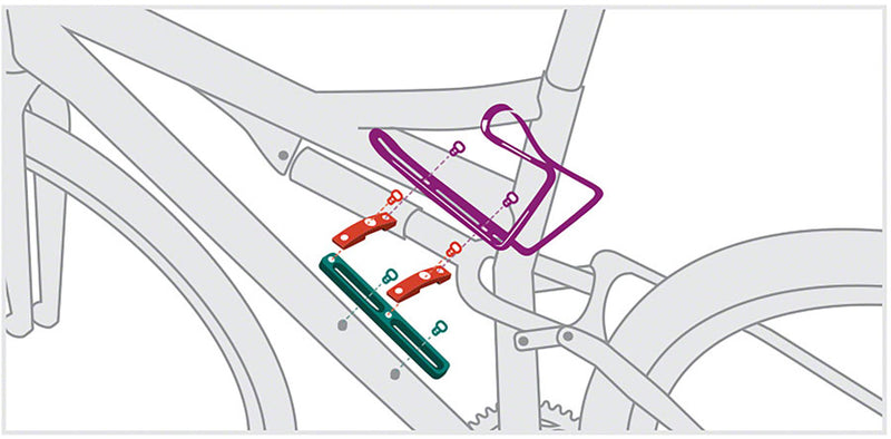 Load image into Gallery viewer, Wolf Tooth B-RAD Double Bottle Cage Adaptor Standard M5 Tapped Holes
