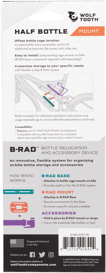 Load image into Gallery viewer, Wolf Tooth B-RAD Double Bottle Cage Adaptor Standard M5 Tapped Holes
