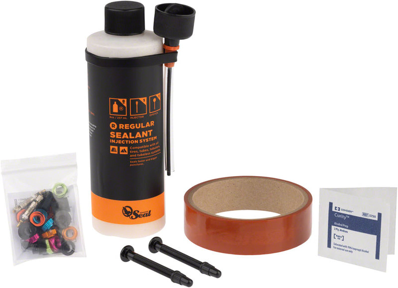 Load image into Gallery viewer, Orange Seal Mtb Tubeless Kit Rim Tape 48Mm Valve Stems &amp; 8Oz Sealant
