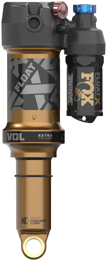 FOX FLOAT X Factory Rear Shock - Trunnion Metric, 185 x 55 mm, 0.4 Spacer, 2-Position Lever, EVOL LV, Kashima Coat