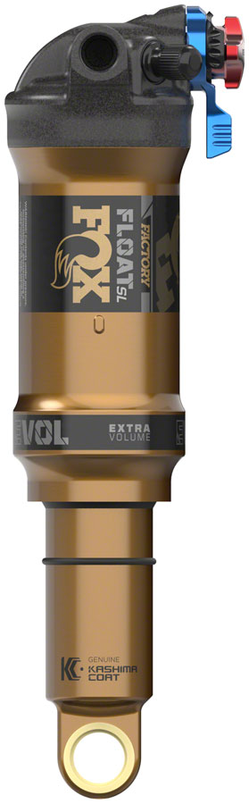 FOX FLOAT SL Factory Rear Shock - Trunnion Metric, 165 x 42.5 mm, 3-Postion Lever, EVOL SV, Kashima Coat