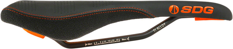 Load image into Gallery viewer, SDG Radar Saddle - Black/Orange 138mm Width Cutout Base For Extra Comfort
