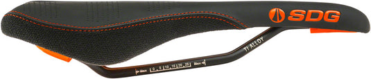 SDG Radar Saddle - Black/Orange 138mm Width Cutout Base For Extra Comfort