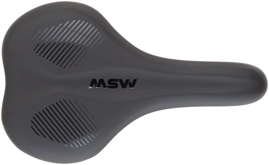 MSW SDL-173 Spin Fitness Saddle - Black Soft-Touch Cover High Density Foam