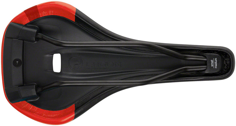 Load image into Gallery viewer, Ergon SM Pro Saddle - Red 9-12cm Sit Bone Width Topeak QuickClick Adaptor
