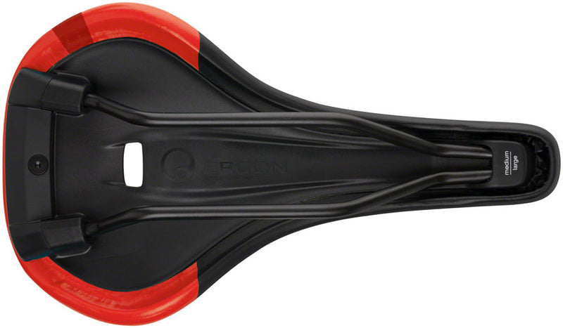 Load image into Gallery viewer, Ergon SM Pro Saddle - Risky Red Micfrofiber Cover Topeak QuickClick Adaptor
