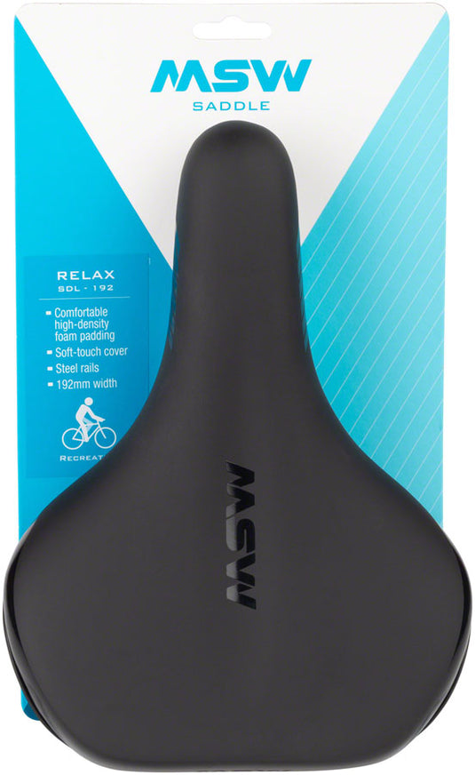 MSW SDL-192 Relax Recreation Saddle - Black Comfortable, High-Density Foam