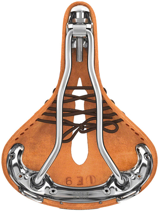 Brooks B17 Carved Saddle - Brown 175mm Width Leather Chrome Rails Unisex