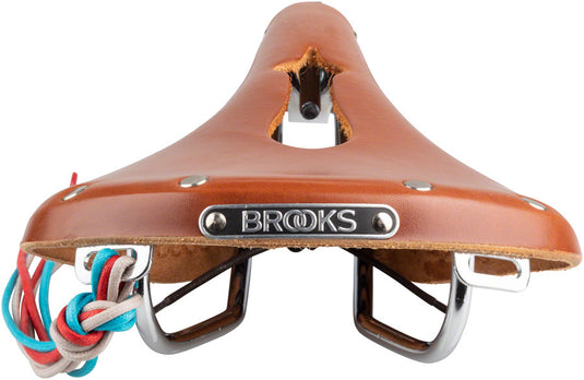 Brooks B17 Carved Saddle - Brown 175mm Width Leather Chrome Rails Unisex