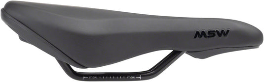 MSW Youth Saddle - Memory Foam, Steel, Black