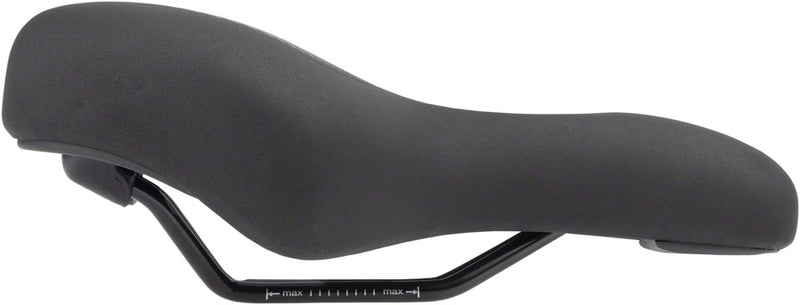 Load image into Gallery viewer, MSW Women&#39;s Saddle - Memory Foam, Soft Touch Cover, Steel, Black
