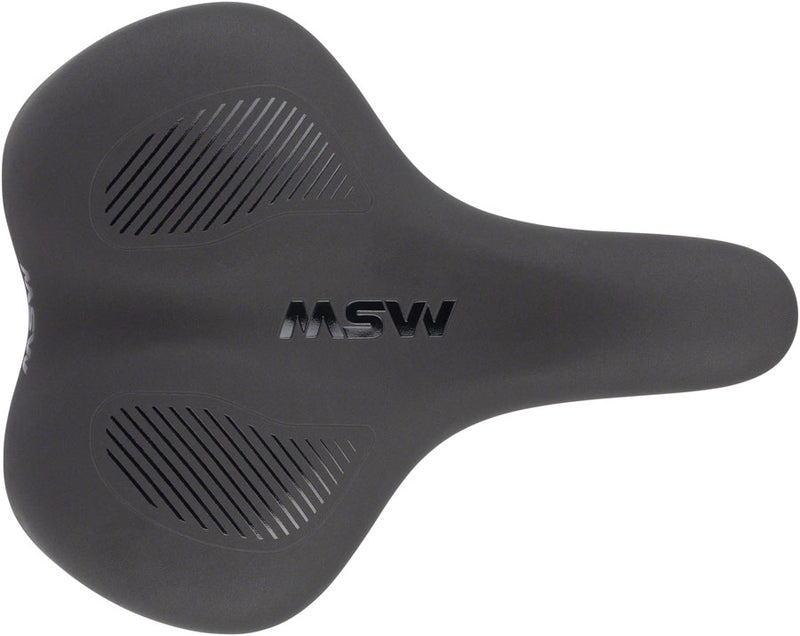 Load image into Gallery viewer, MSW Women&#39;s Saddle - Memory Foam, Soft Touch Cover, Steel, Black
