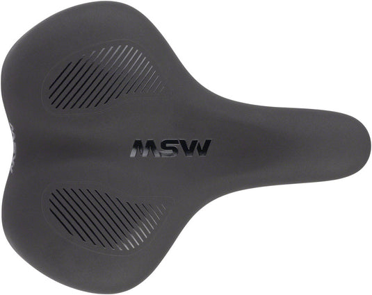 MSW Women's Saddle - Memory Foam, Soft Touch Cover, Steel, Black