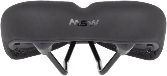 MSW Women's Saddle - Memory Foam, Soft Touch Cover, Steel, Black