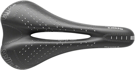 Selle Italia SPORT Gel Flow Saddle - Fec Alloy, Black, S2