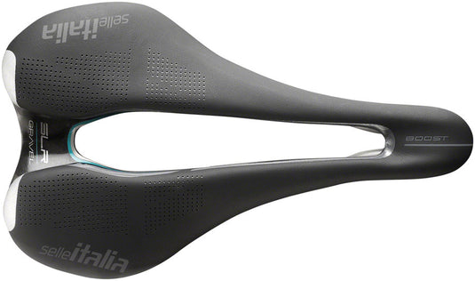 Selle Italia SLR Boost Gravel Superflow Saddle - Black 145mm Width Titanium