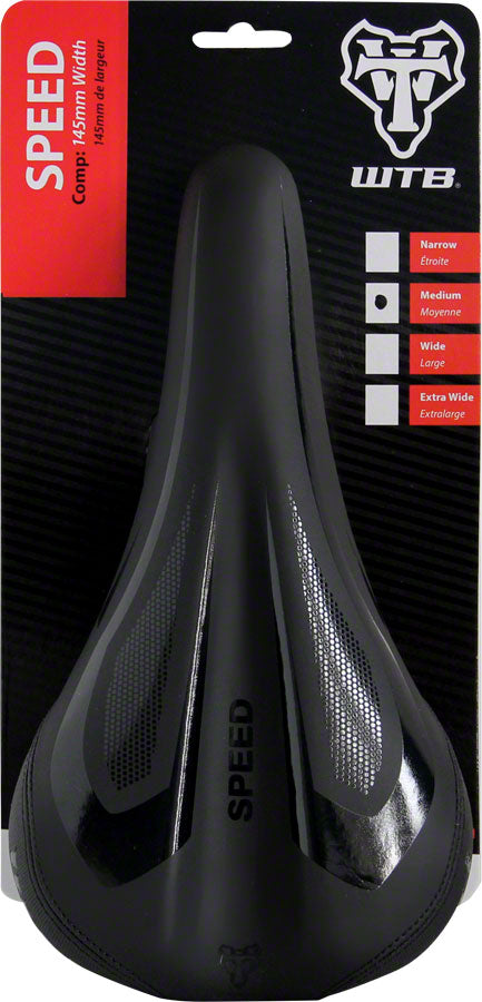 WTB Speed Comp Saddle - Steel, Black Shock Absorbing, Synthetic Cover