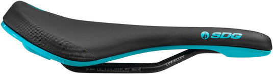 SDG Bel-Air V3 MAX Saddle - Lux-Alloy, Black/Turquoise, Sonic Welded Sides