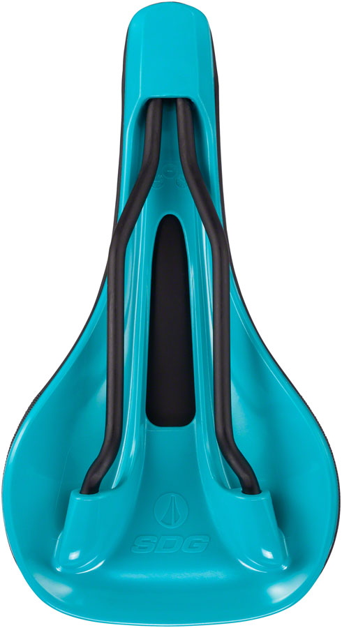 SDG Bel-Air V3 MAX Saddle - Lux-Alloy, Black/Turquoise, Sonic Welded Sides