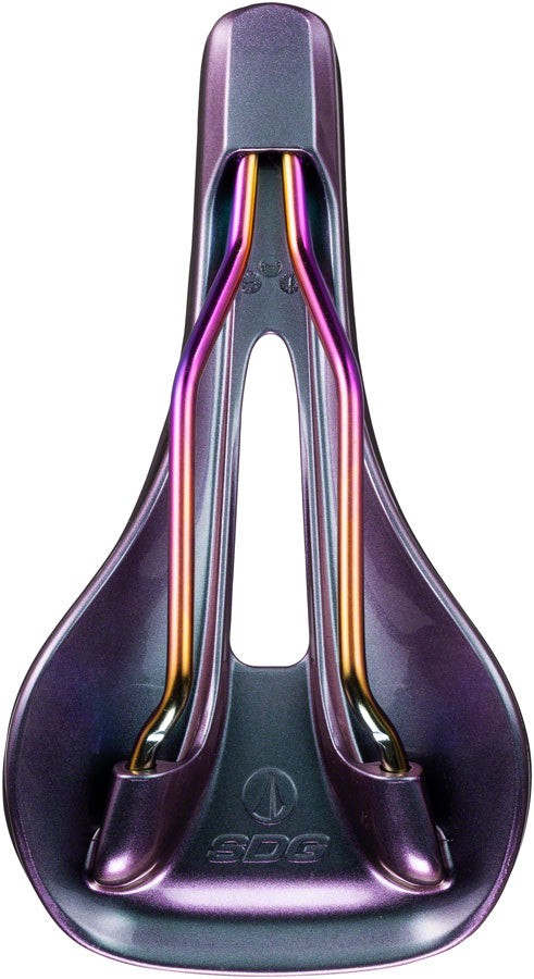 Load image into Gallery viewer, SDG Bel-Air V3 Overland Saddle - PVD Coated Lux-Alloy, Black/Oil-Slick, Limited Edition Fuel
