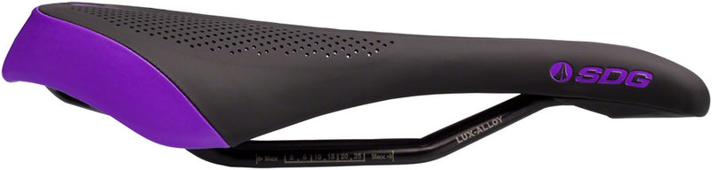 Load image into Gallery viewer, SDG Allure V2 Saddle - Lux-Alloy, Black/Purple
