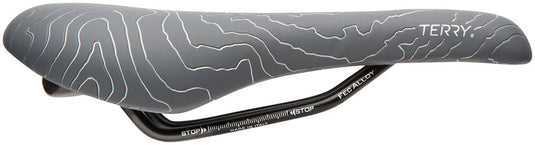 Terry Topo Saddle - Kingdom Gray 150mm Width Chromoly Rails Womens